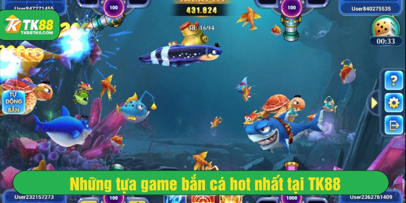 Có rất nhiều tựa game bắn cá đổi thưởng TK88 thú vị